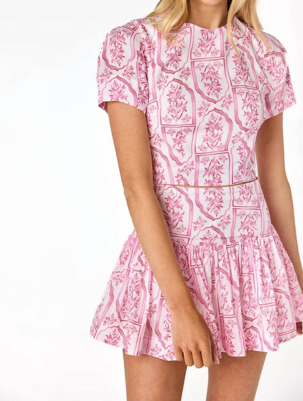 NEW CAKE FOR DINNER naomi mini skirt in pink